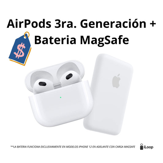 AirPods 3ra. Generación + Batería MagSafe