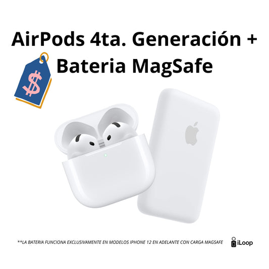 AirPods 4ta. Generación + Batería MagSafe